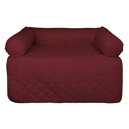 Pet Sofa Protector with Bolster – Medium (Cranberry)